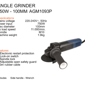 angle grinder 750w to 100mm agm1093p dealers in Bangalore