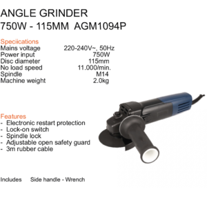 angle grinder 750w to 115mm agm1094p dealers in Bangalore