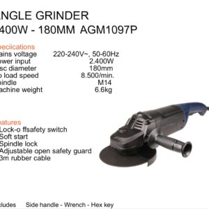 angle grinder 2400w to 180mm agm1097p dealers in Bangalore