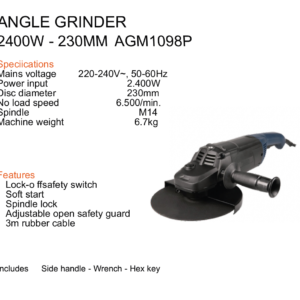 angle grinder 2400w to 230mm agm1098p dealers in Bangalore