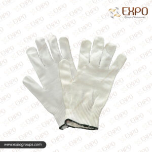 13G White Nylon Line, Palm Coated White PU Glove