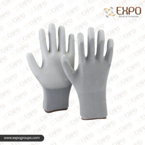 Carbon Fiber & Nylon Mixed Liner, Finger Coated PU Gloves