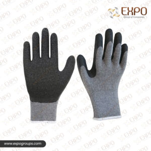 10G seamless cotton line, palm coated LATEX glove